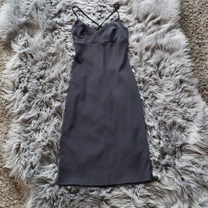 Grey and black bodycon strap dress small wet seal